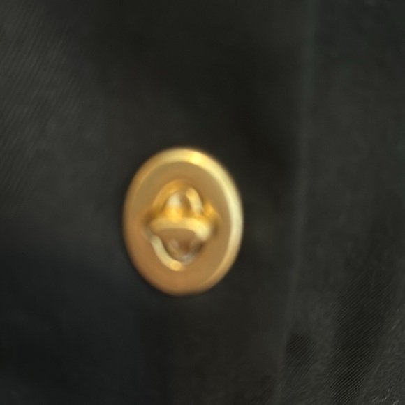 NWT Coach women’s XL Black Blazer with gold buttons inside lined w/Coach print - Picture 3 of 8